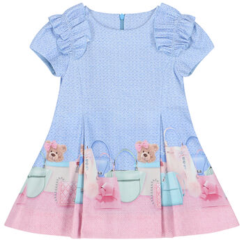 Girls Blue & Pink Bag Dress